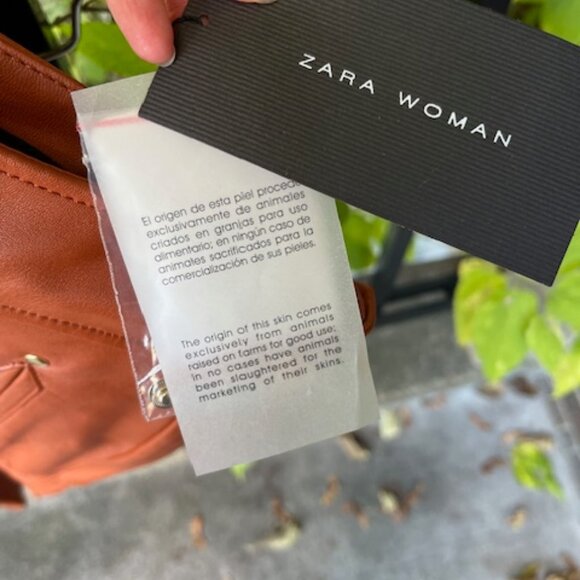 Zara 100% Sheep leather skirt, Sz M, BNWT - Picture 10 of 12